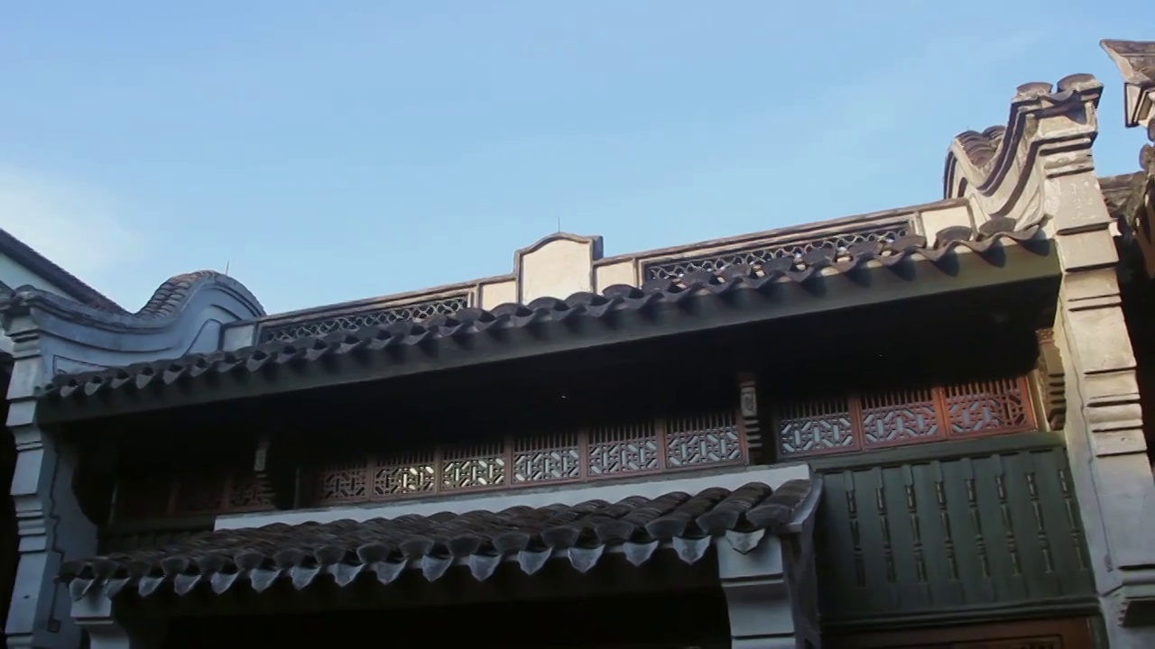 中国传统古建筑屋檐特写视频素材