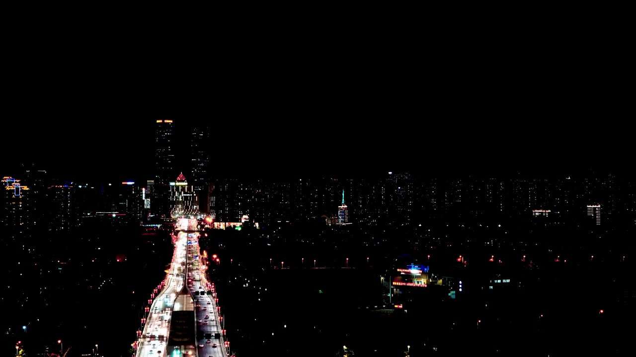 城市地标夜景变焦视频下载