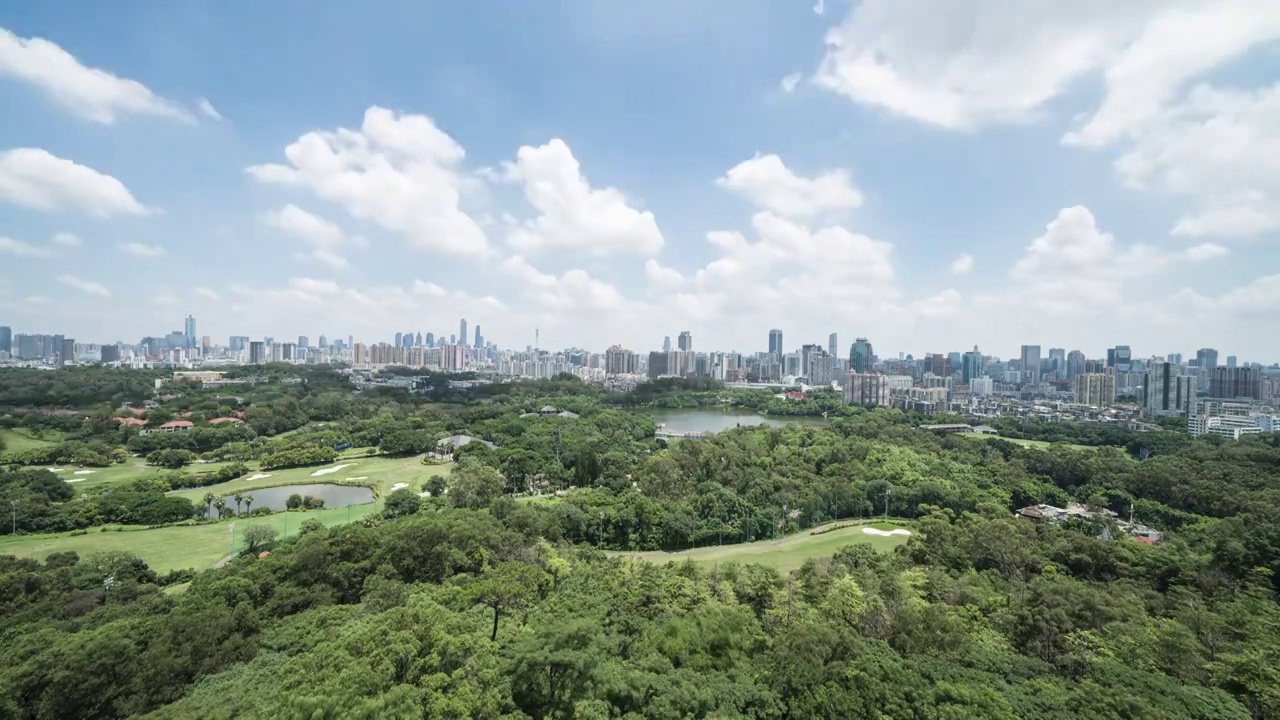 广州城市公园与天际线视频素材