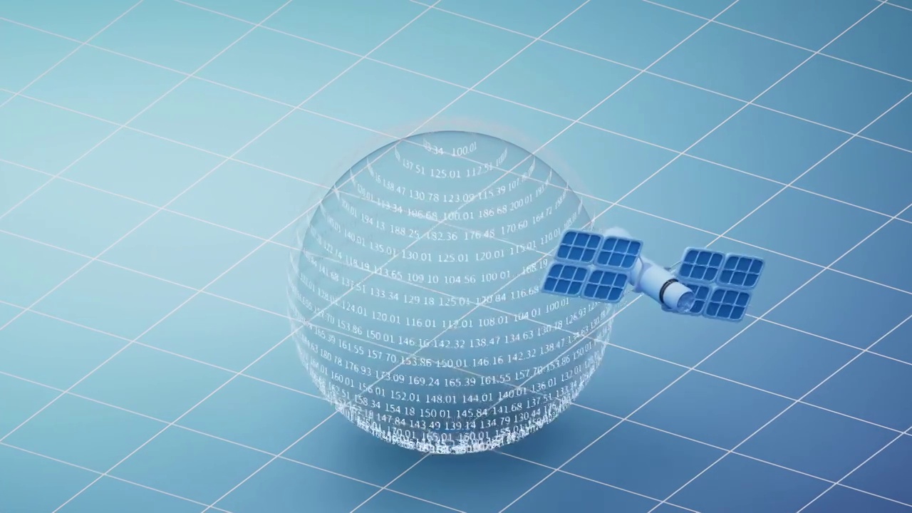 数字信息概念球体3D渲染视频素材