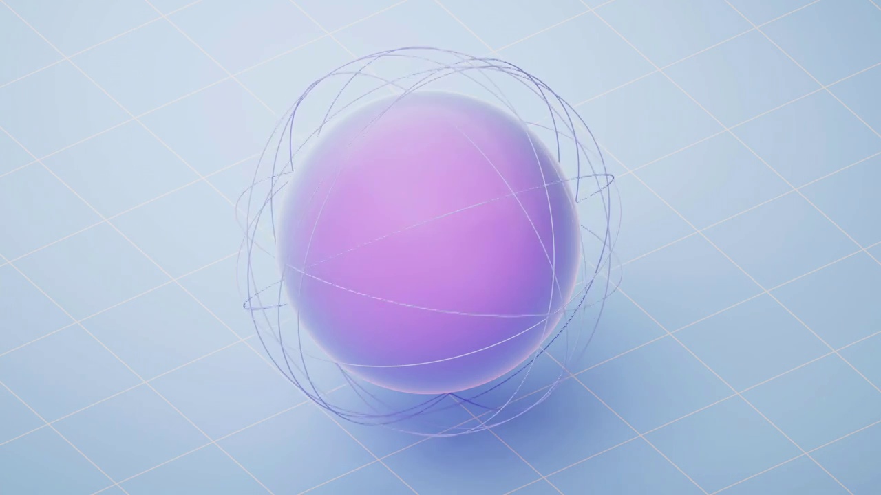 虚拟数字球体循环动画3D渲染视频素材