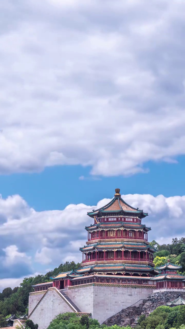 北京风光延时：颐和园佛香阁视频下载