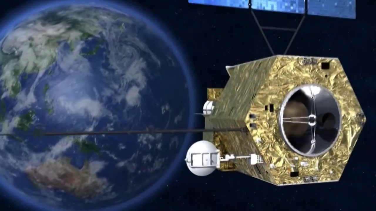 中国航空航天问天实验舱人造卫星三维动画视频素材