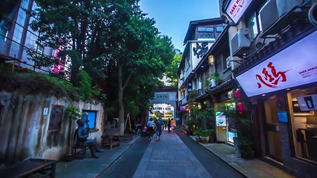 湖南省长沙市都正街景点视频素材