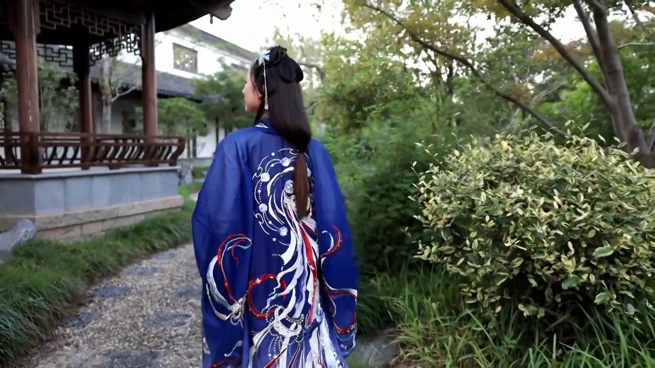 汉服传统服装汉族古典服饰古装美女视频下载
