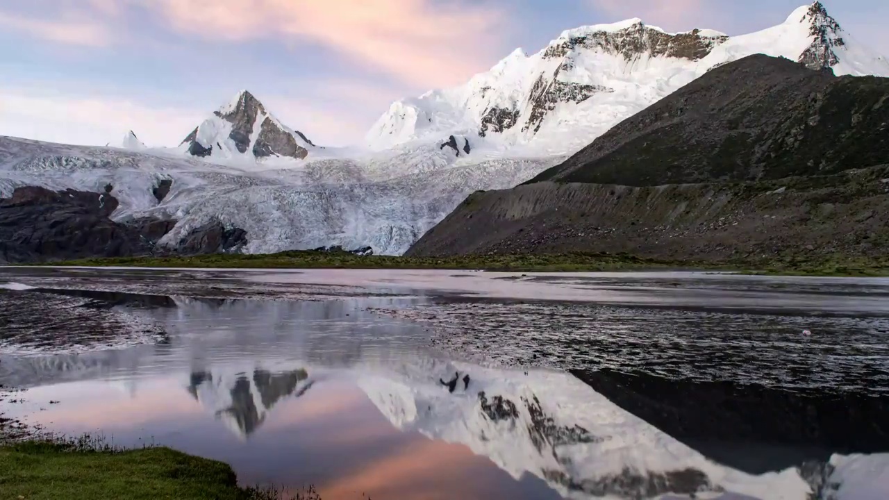 西藏那曲：萨普冰川的延时视频视频下载