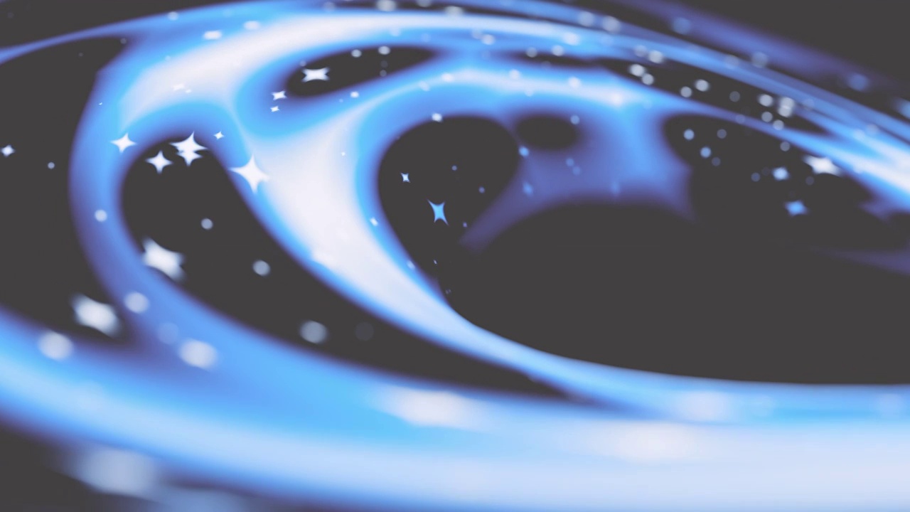 蓝色紫色的粒子光斑的缓慢移动旋转的简约运动的动效特效CG背景辉光光芒8K视频下载