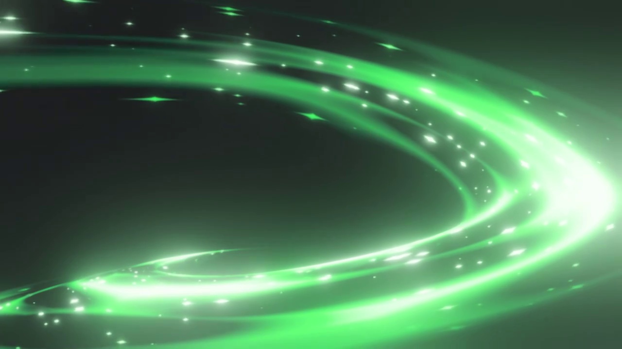 绿色翠绿的粒子光斑的缓慢移动旋转的简约运动的动效特效CG背景辉光光芒8K视频下载