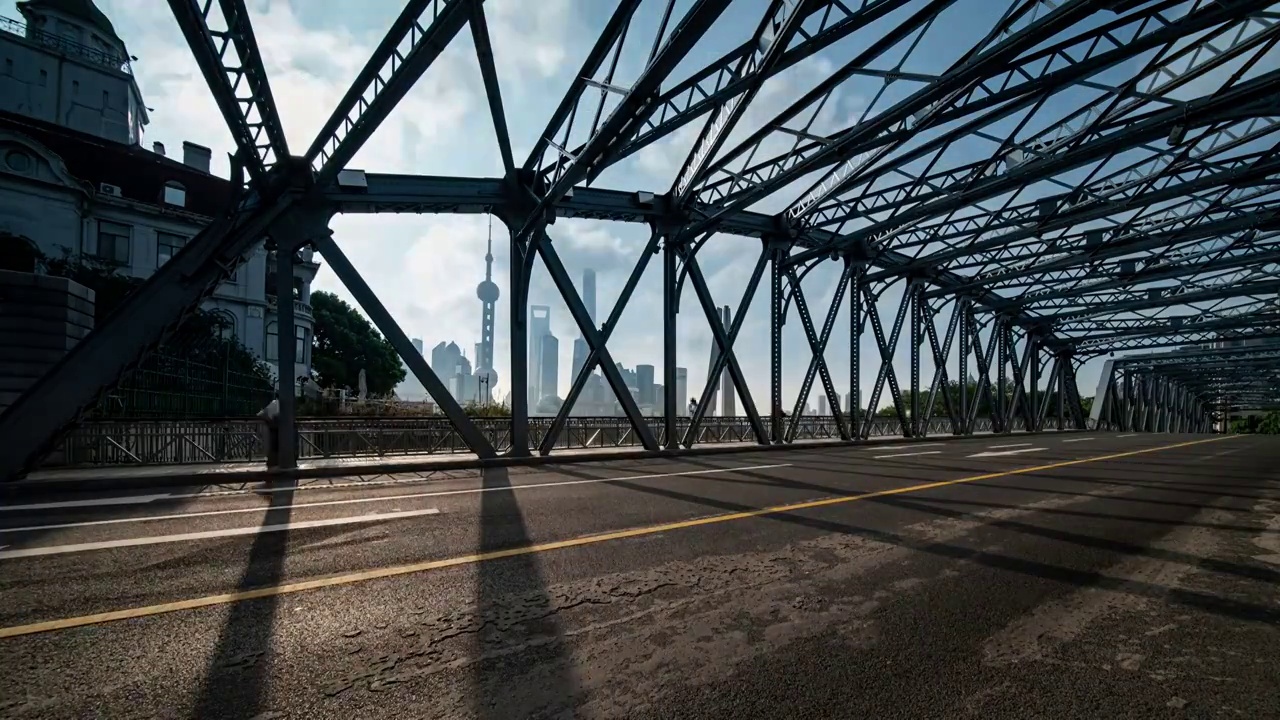 上海外白渡桥延时素材视频下载