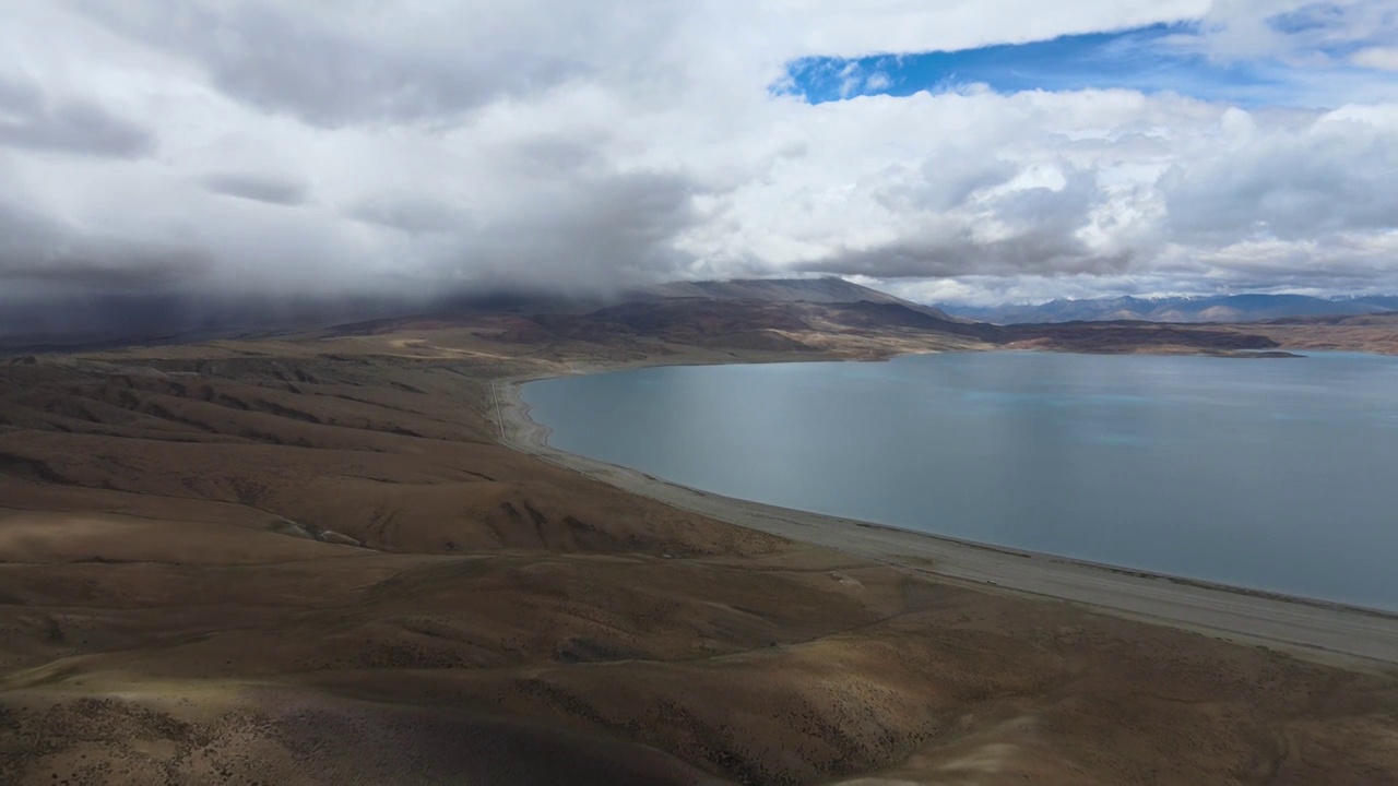 西藏阿里地区普兰县玛旁雍措航拍视频下载