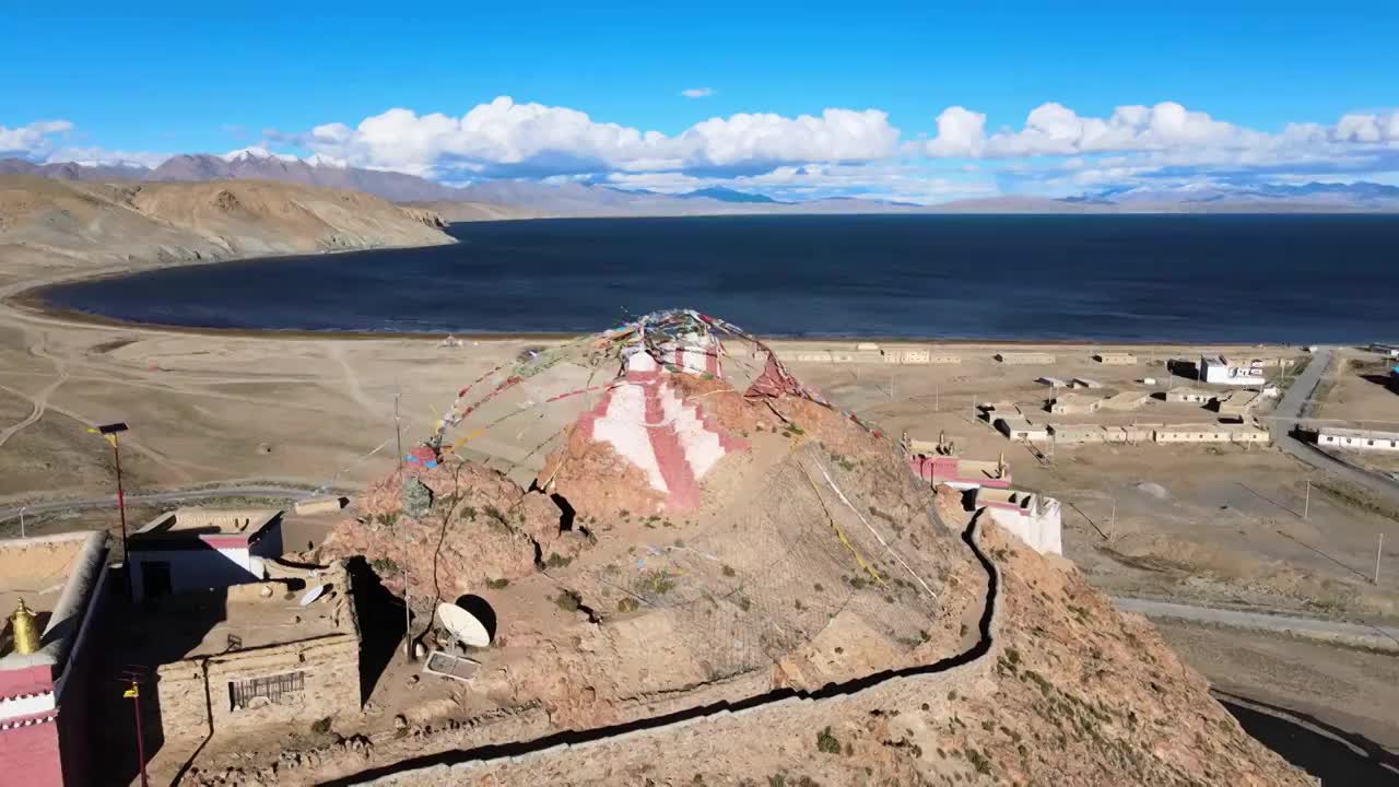 西藏阿里地区普兰县玛旁雍措航拍视频下载