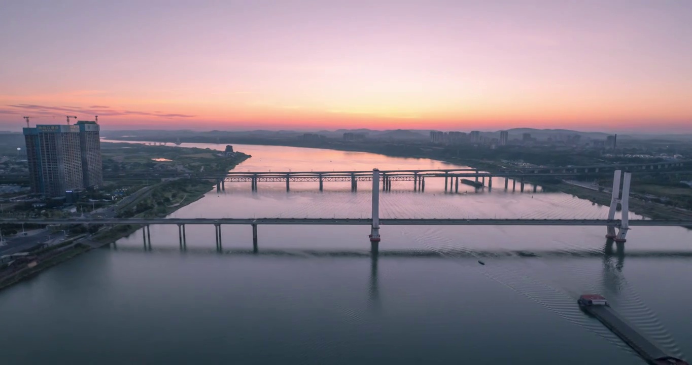 日出，湘潭三大桥视频下载