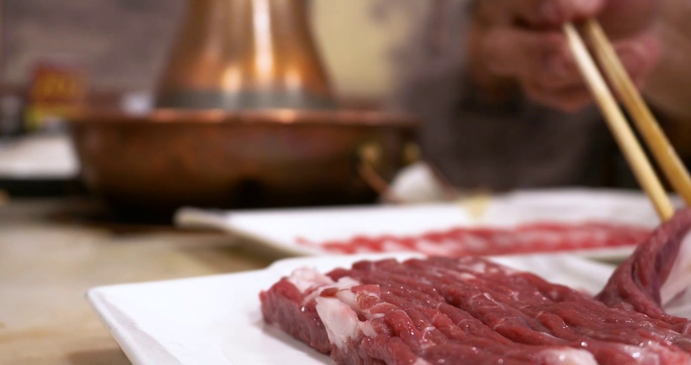 老北京涮羊肉视频素材