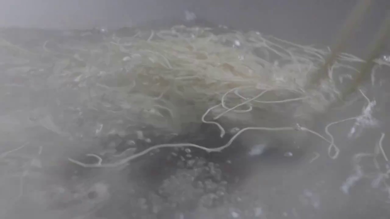 中餐厨师制作苏式面条慢镜头视频下载