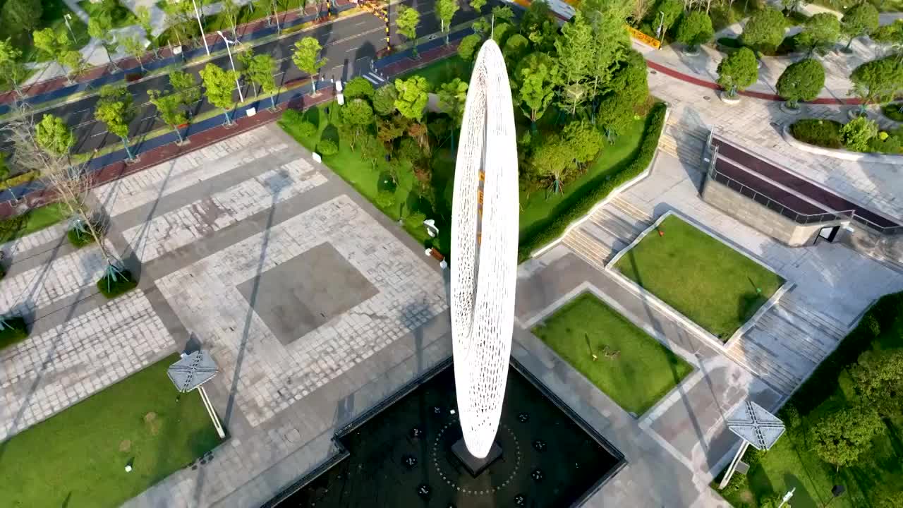 长沙马栏山中国V谷雕塑视频素材