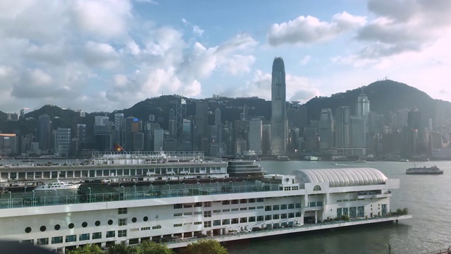 中国香港海港城机位望中环视频下载