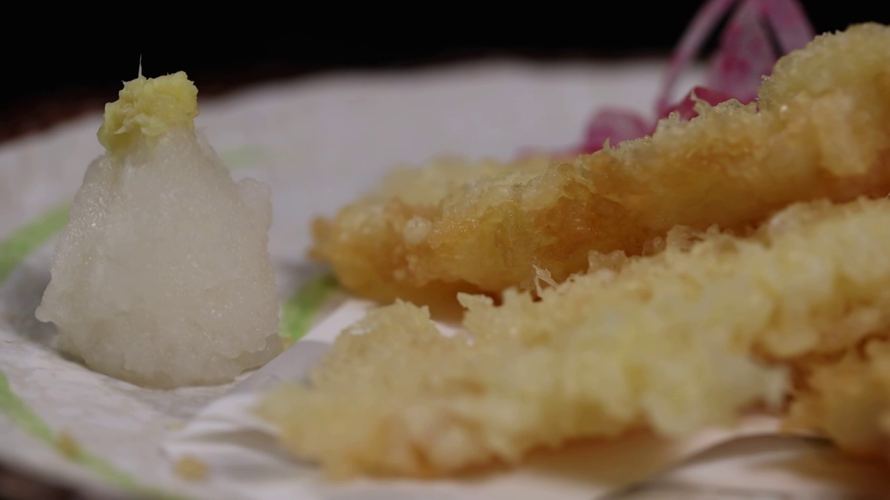 日式大虾天妇罗视频素材
