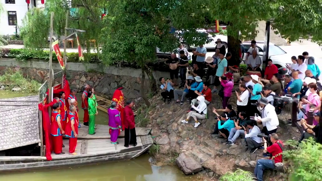 九姓渔民传统水上婚礼表演 浙江省级非遗项目视频素材