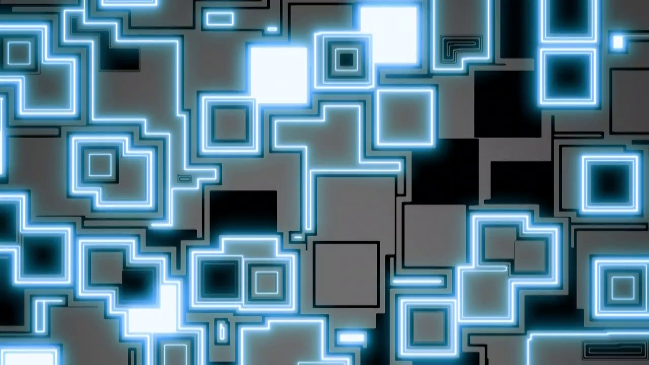 方形闪烁点亮的方块线条的动效特效CG动画科技背景8K422HQ视频下载