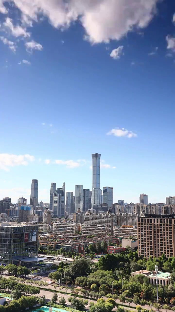 北京CBD天际线视频素材
