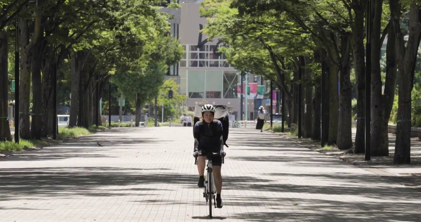 日本东京，自行车送餐视频素材