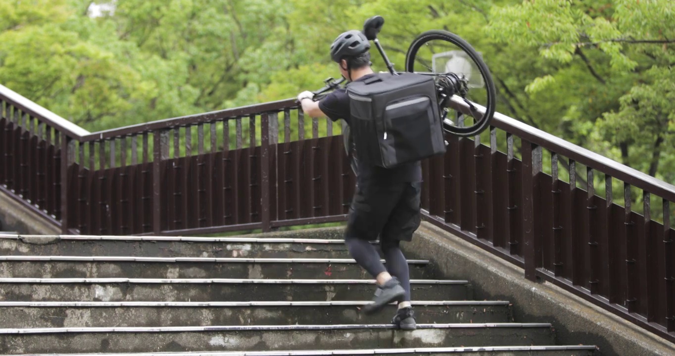 日本东京，自行车送餐视频素材