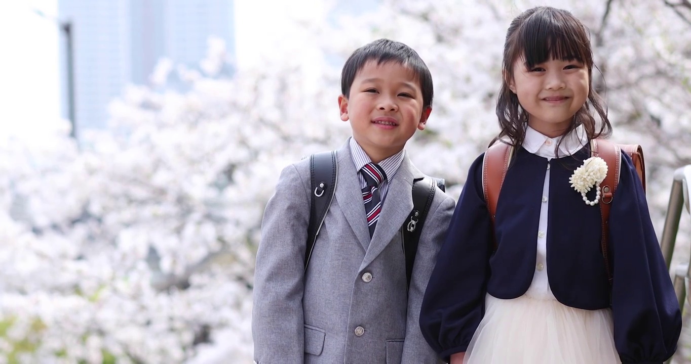 日本小学生肖像视频素材