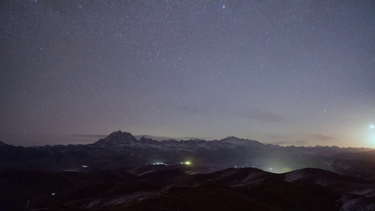 川西雅拉神山自然星空延时视频素材