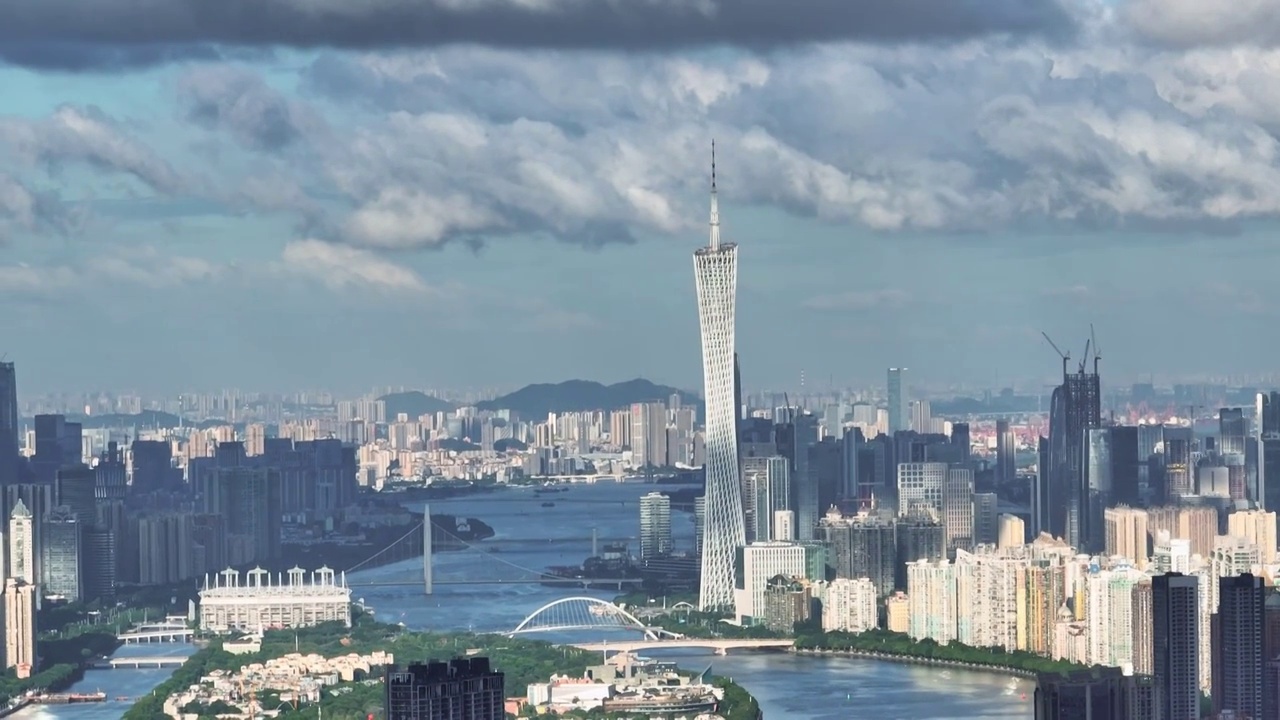 广州珠江两岸城市景观视频素材