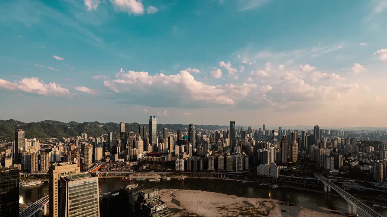 重庆全景渝中解放碑城市视频素材