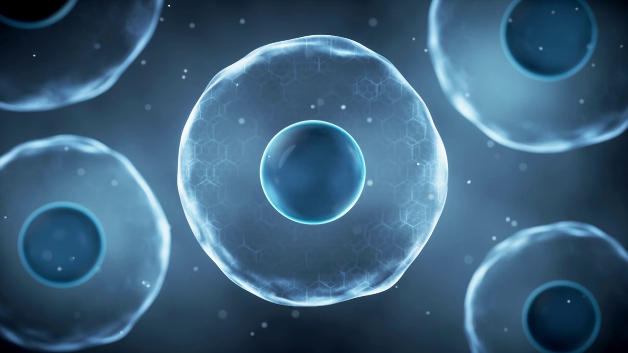 生物科技概念细胞结构3D渲染视频素材