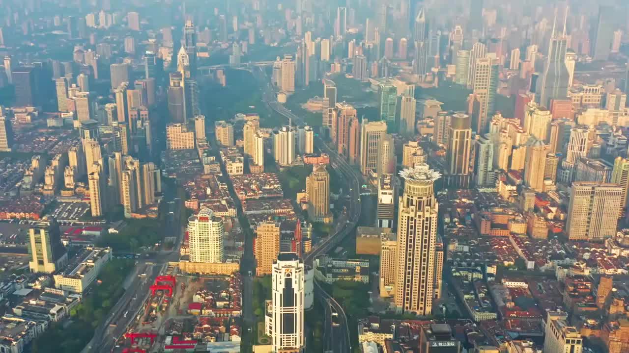 上海 日出 雾 陆家嘴  外滩 航拍视频 4K视频素材