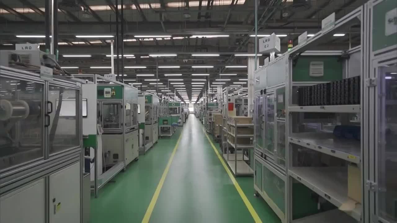 中国上海在华外企的变电器工厂生产车间内部（合集）视频素材