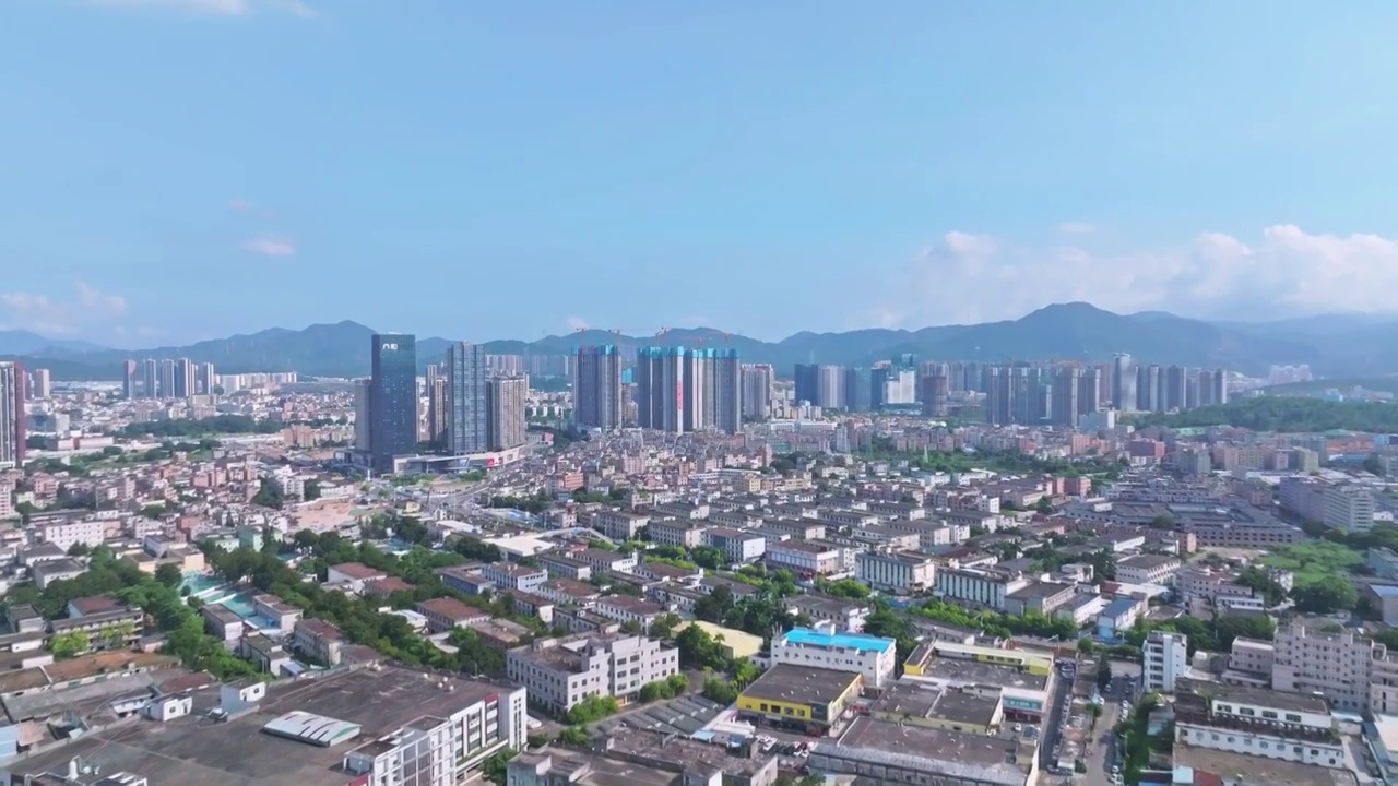 深圳坪山新区城市景观视频素材