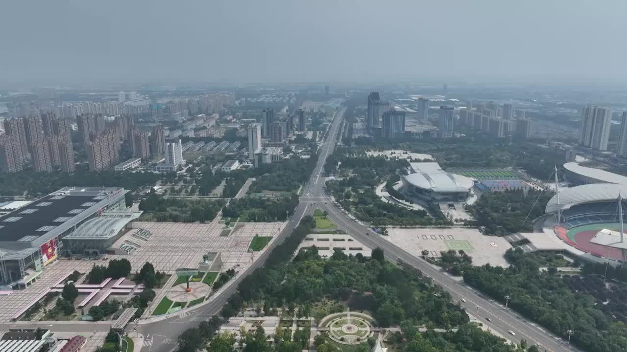 中国山东潍坊寿光城市风光航拍视频下载