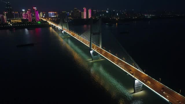 武汉长江二桥航拍视频素材