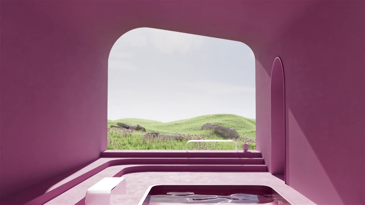 iDSTORE-3D电商场景人造空间自然风景产品展示背景视频素材