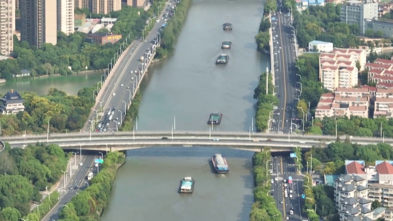 大运河无锡市区段景观视频素材