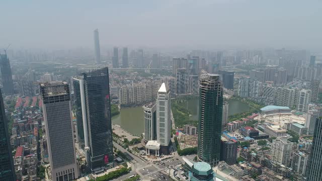 武汉西北湖金融街航拍视频素材