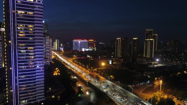 武汉汉口江滩航拍视频素材