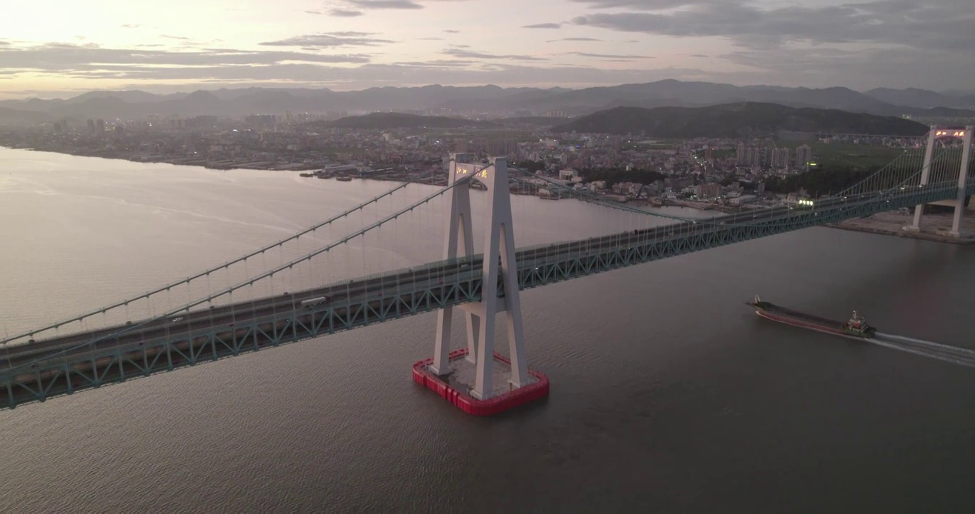 跨海大桥（瓯江北口大桥）风光视频素材
