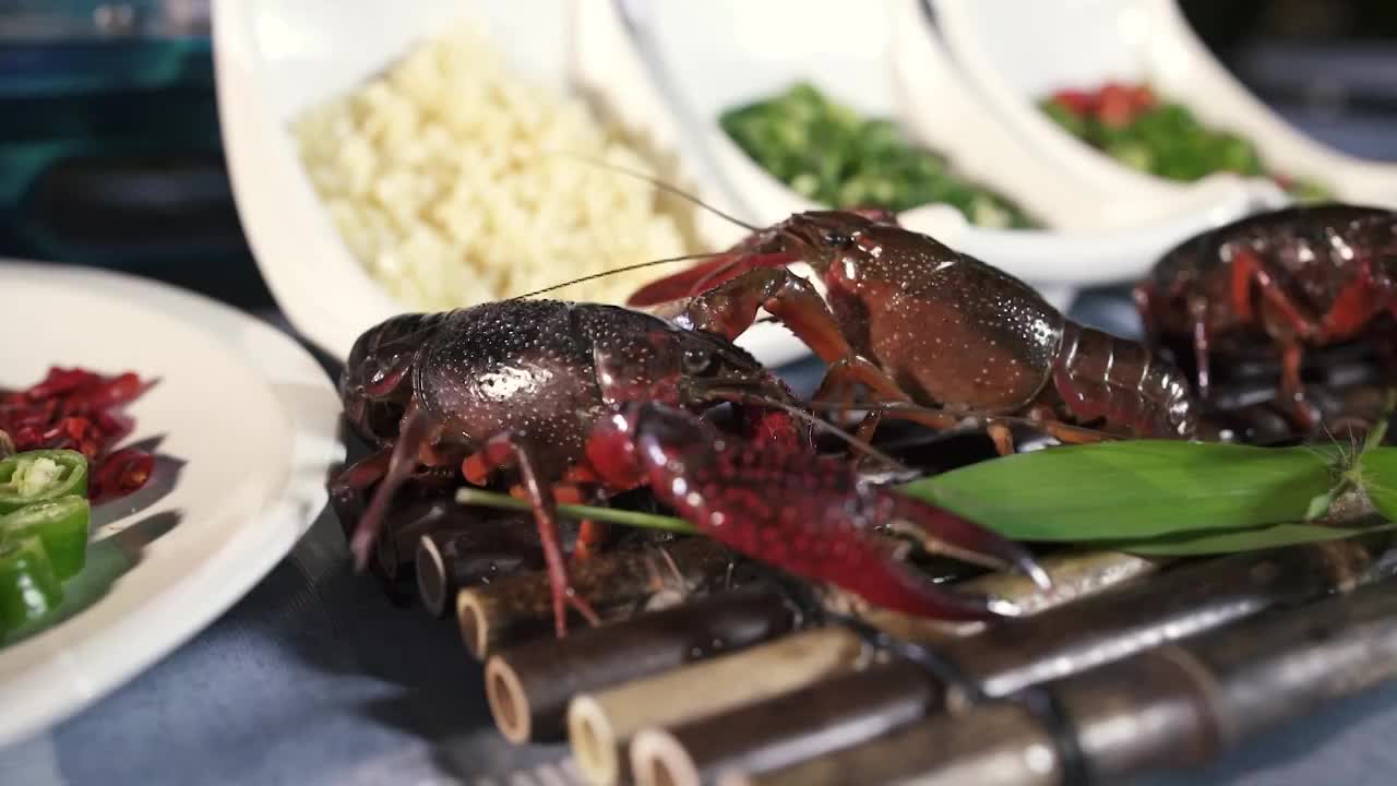 小龙虾烹饪(合集）视频素材
