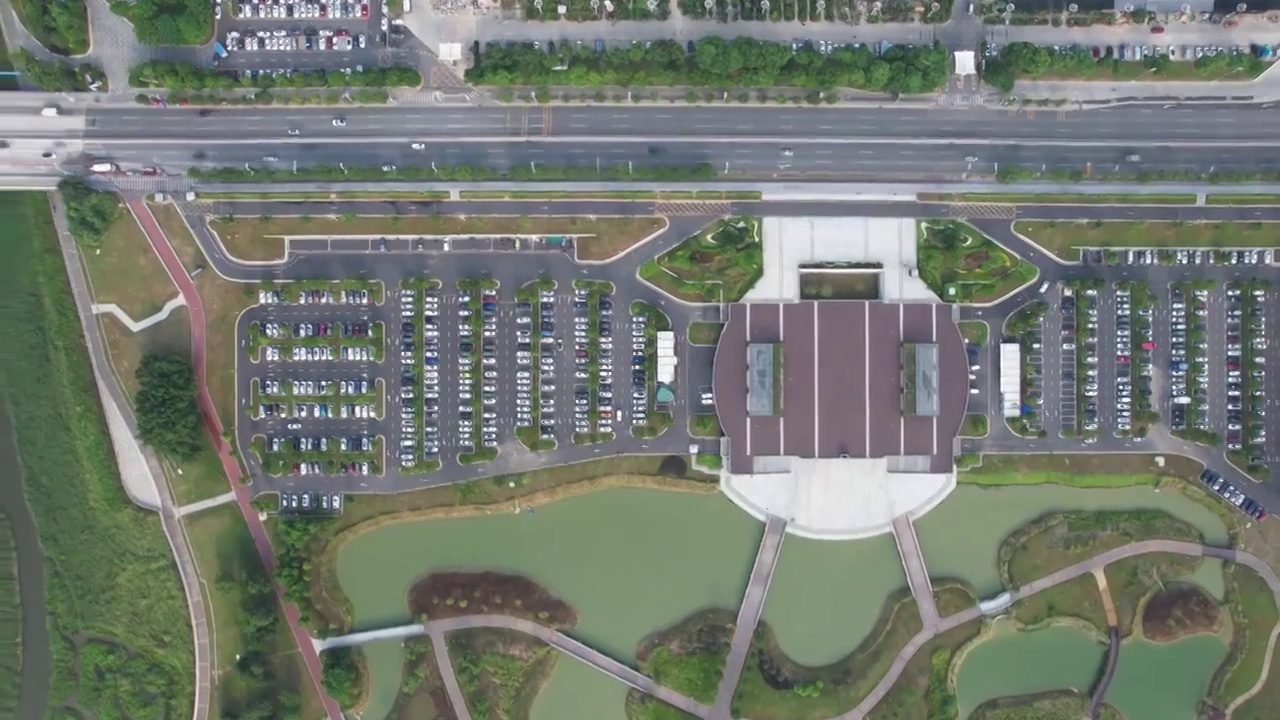 深圳石岩湖湿地公园停车场视频下载