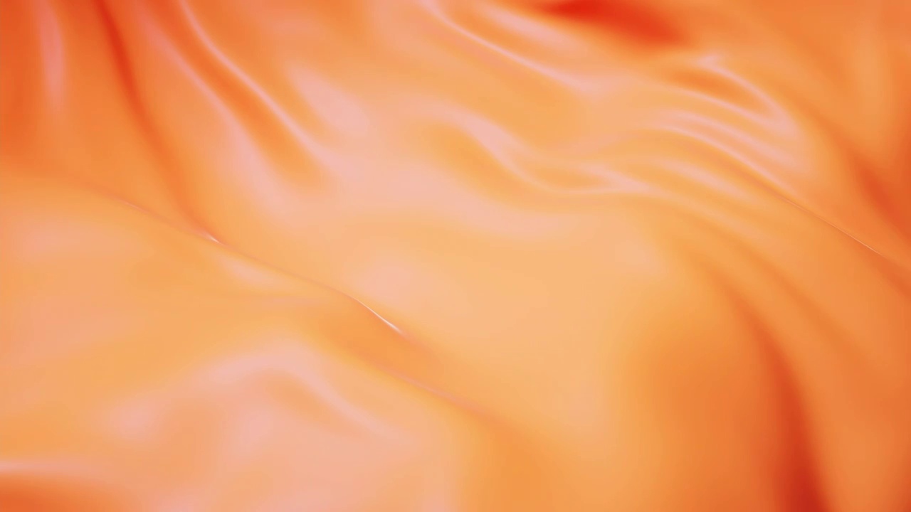 流动的橙色布料3D渲染视频素材