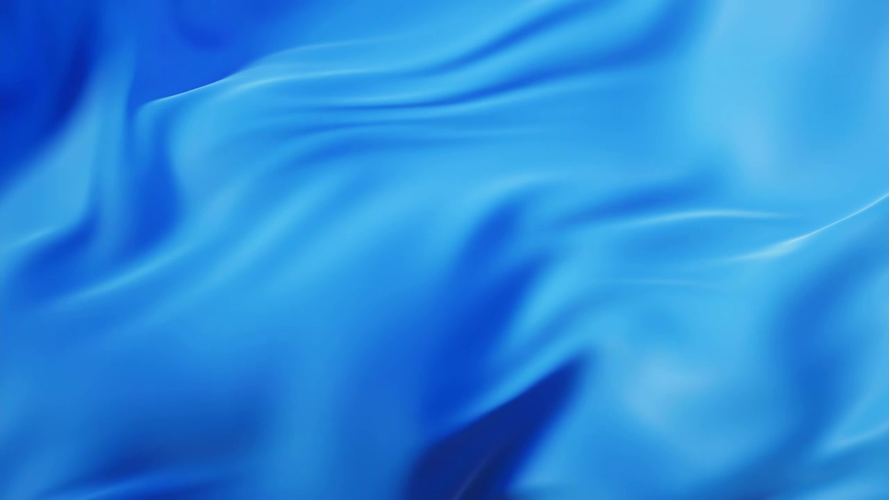 流动的蓝色布料3D渲染视频素材