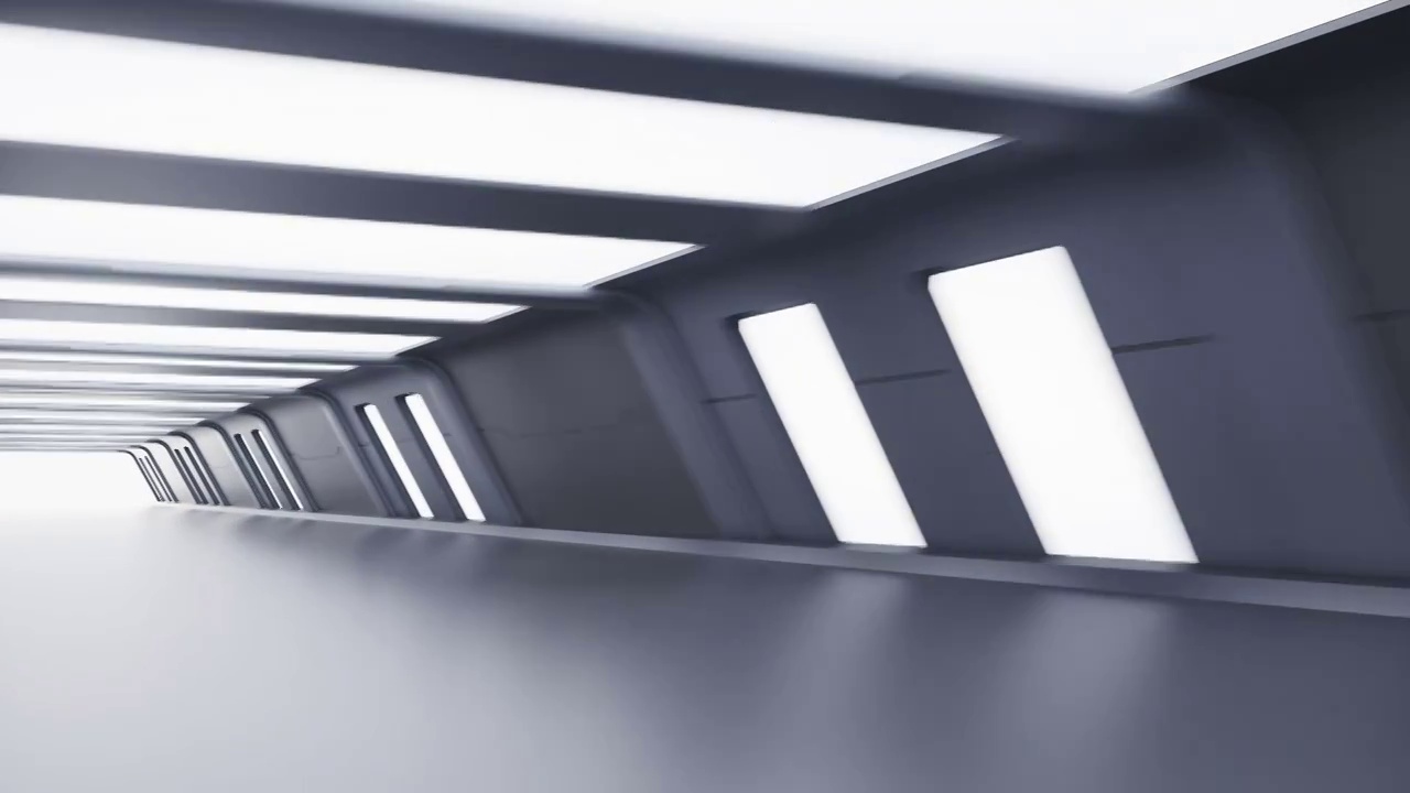 黑色科技感隧道空间3D渲染视频素材