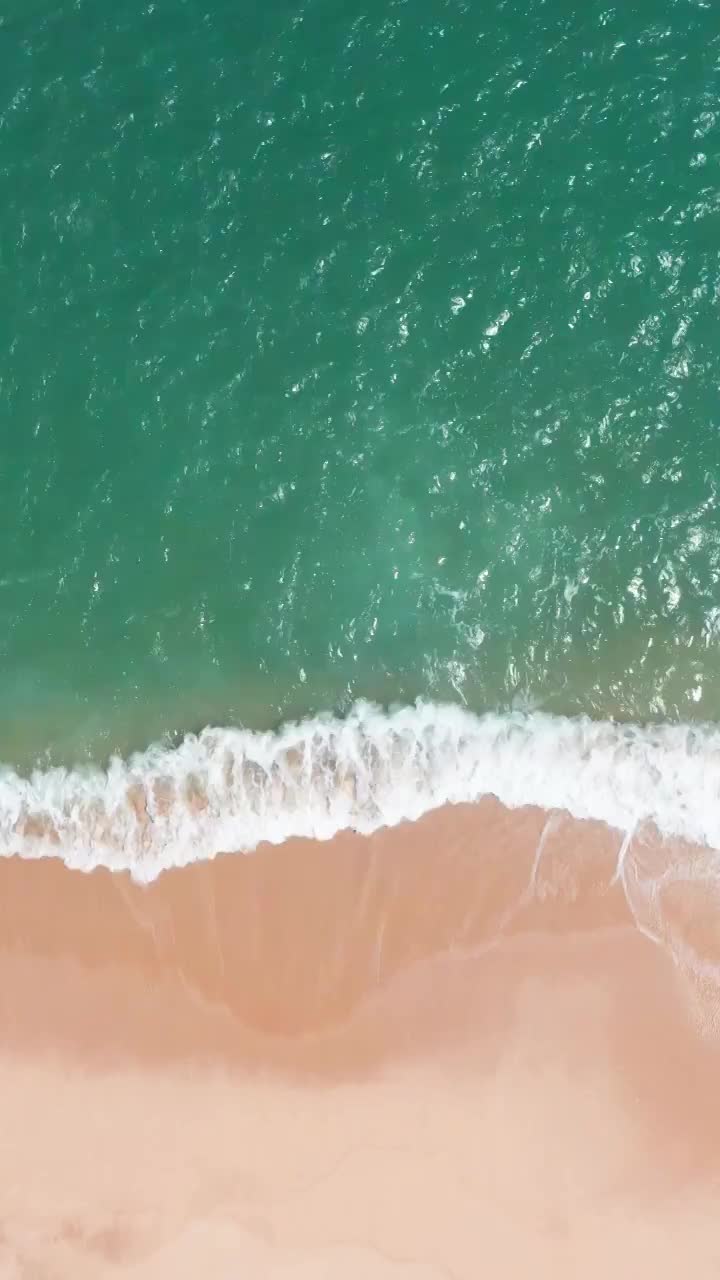 竖版海浪沙滩航拍视频下载