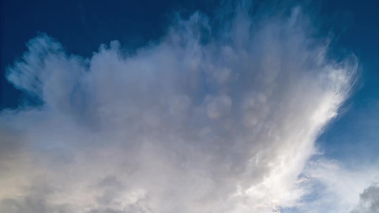 6K延时天空中的积雨云乳状云视频下载