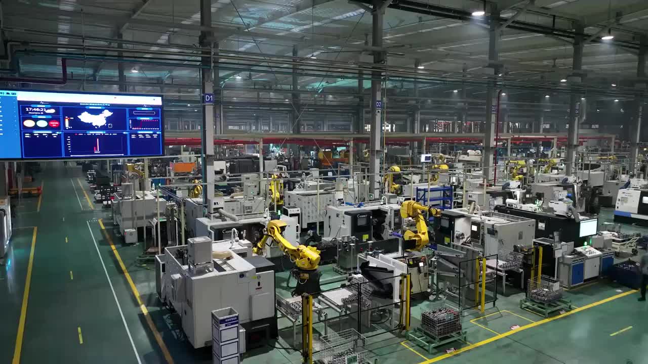 机械加工厂车间视频下载
