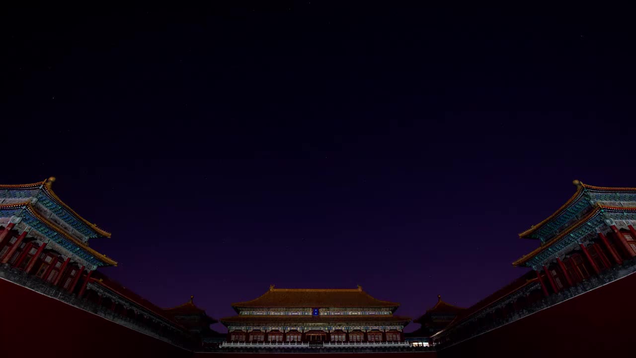 北京故宫午门星轨拖尾视频素材